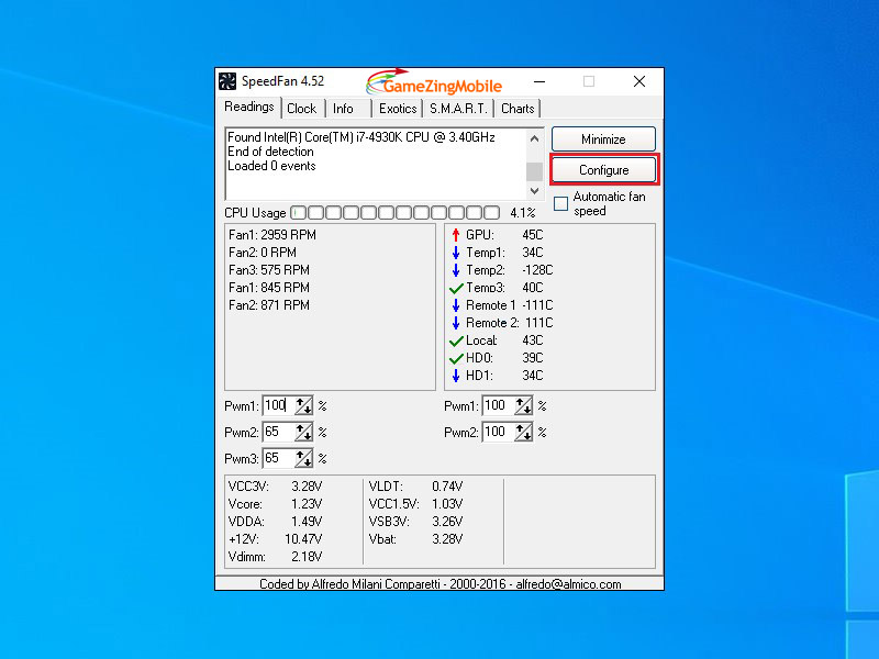 Cách sử dụng SpeedFan điều chỉnh tốc độ quạt máy tính PC, Laptop 01