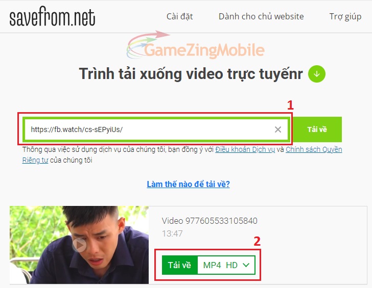 Cách tải Video trên Facebook 04