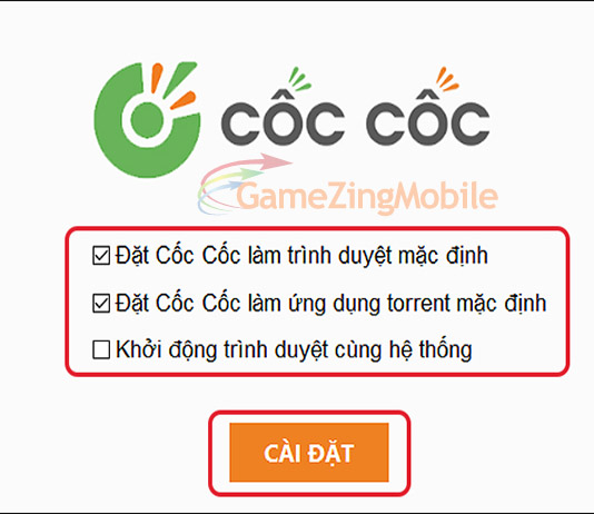 Cài đặt Cốc Cốc
