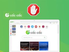 Chặn quảng cáo trên Cốc Cốc