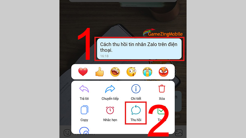 Thu hồi tin nhắn Zalo 01