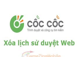Xóa lịch sử Cốc Cốc