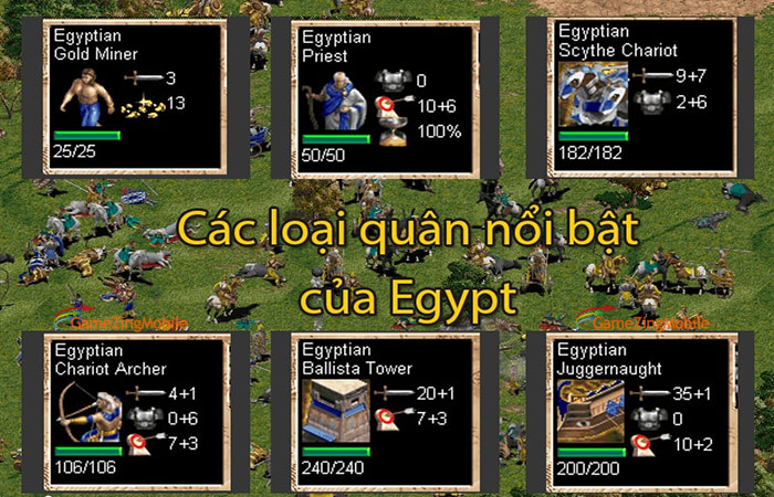 Cách chơi quân Egyptian AOE 03