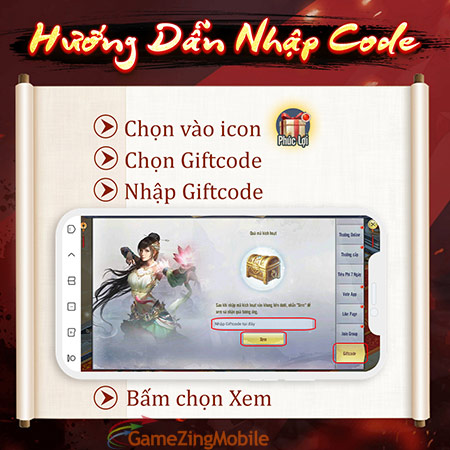 Cách nhập GiftCode Giang Hồ Hiệp Ảnh 01