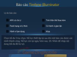 Báo cáo tài khoản vi phạm trong Loạn Chiến Mobile