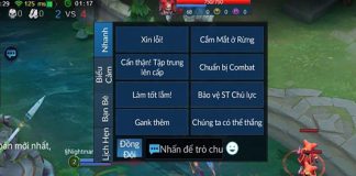 Chat nhanh trong Loạn Chiến Mobile