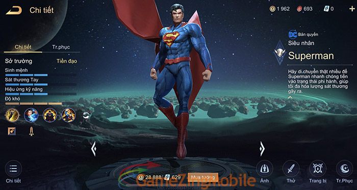 Hướng dẫn cách lên đồ Superman Liên Quân 01