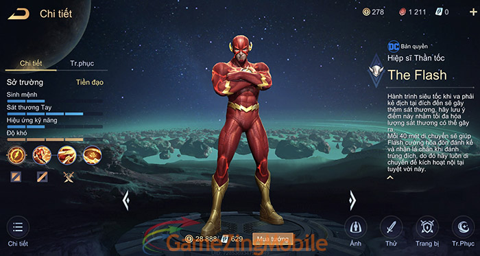 Hướng dẫn cách lên đồ The Flash Liên Quân 01