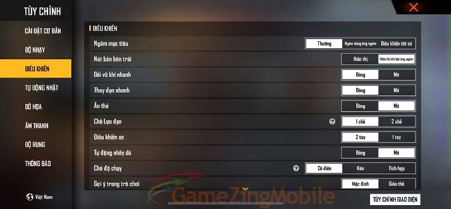 Cách chỉnh độ nhạy Free Fire 12