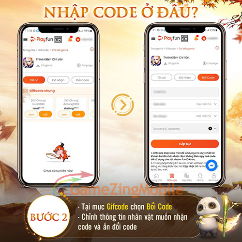 Cách nhập Code Thiên Kiếm Chi Vân 2