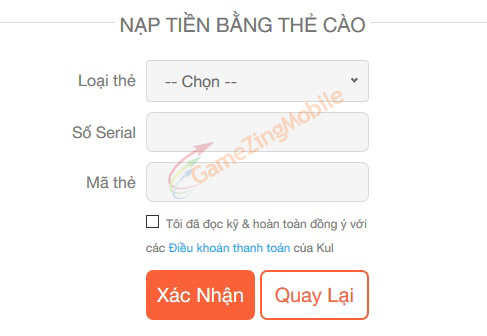 Nạp thẻ Thiên Mệnh - CMN 04