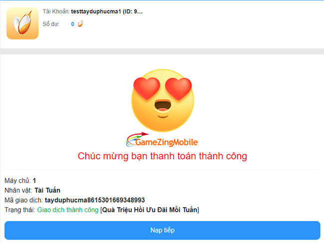 Nạp thẻ Tây Du Phục Ma 11