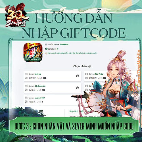 Cách nhập Code 3Q Siêu Hùng 3