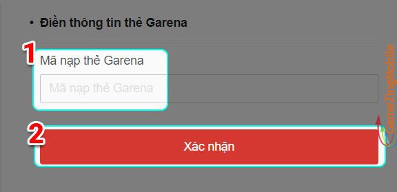 Nạp thẻ Garena Cái Thế Tranh Hùng 7