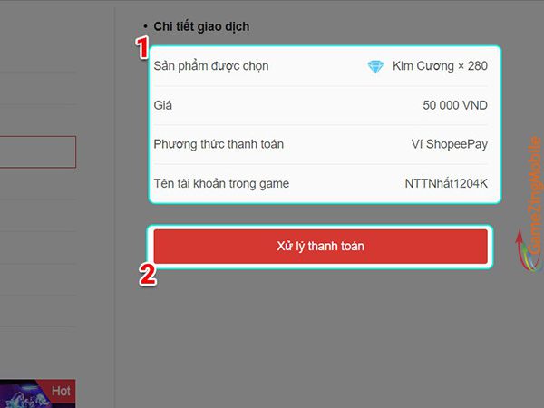 Nạp thẻ Garena Cái Thế Tranh Hùng 10